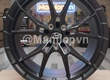 Sẵn bộ mâm CNC 19 inch Foged T6061 Matte Black lắp Santafe 