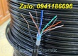 Phân phối cáp mạng CAT6A ngoài trời có bọc bạc chống nhiễu FTP có dây gia cường chịu...