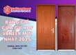 Bảng giá cửa gỗ HDF Veneer mới nhất 2025 
