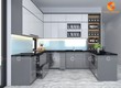Tủ Bếp Gỗ Công Nghiệp MDF phủ Melamine chữ U 