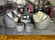 Sofa mây nhựa QD   672 thiết kế sang trọng bền đẹp ngoài trời 