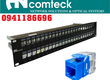 Phân phối thanh đấu nối patch panel hãng Ancomteck 48 cổng Cat6 UTP 2U mã ACT 48S2U giá...