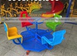 Mâm xoay trẻ em 5 chỗ ngồi, đu quay trẻ em ngoài trời 