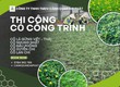 Thi công cỏ công trình chuyên nghiệp   đa dạng chủng loại, phủ xanh bền đẹp 