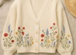 Áo Cardigan Len Nữ Đính Hoa 