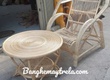 Bàn ghế mây uống trà thư giãn 
