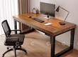 Bàn Làm Việc Tại Nhà Gỗ Tự Nhiên Kết Hợp Chân Sắt Hiện Đại 