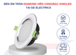 Đèn LED âm trần Diamond viền vàng/bạc Kingled tại GE Electrics 