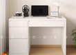 Bàn Làm Việc Gỗ MDF Tại Nhà Màu Trắng Có Hộc Kéo Nhỏ Gọn 