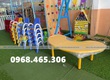 Bàn bán nguyệt mầm non, bàn oval mầm non 