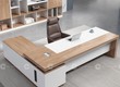 Bàn Giám Đốc Gỗ Công Nghiệp MDF Chữ L Kèm Hệ Kệ Lưu Trữ 
