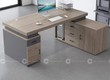 Bàn Giám Đốc Gỗ Công Nghiệp MDF Phủ Melamine Kèm Tủ Phụ Lưu Trữ 
