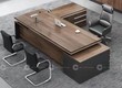 Bàn Giám Đốc Chữ L Vân Gỗ MDF Nâu Sang Trọng, Chuyên Nghiệp 