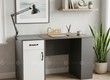 Bàn Làm Việc Tại Nhà Gỗ MDF Phủ Melamine Màu Xám Phối Trắng 
