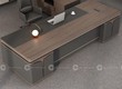 Bàn Giám Đốc Chữ L Màu Vân Gỗ MDF Phối Đen Sang Trọng 