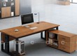Bàn GIám Đốc MDF Thiết Kế Chân Sắt Kèm Tủ Phụ Hiện Đại Chắc Chắn 