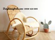 Ghế bập bênh mây đan kín ngồi thư giãn 