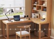 Bàn Làm Việc Gỗ MDF Chữ L Tích Hợp Kệ Sách Đa Năng 