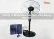 Chứng Từ Nhập Khẩu Quạt Điện Năng Lượng Mặt Trời 