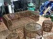 Bàn ghế sofa tổ yến mây nhựa phòng khách 