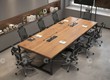 Bàn Họp Gỗ MDF Phủ Melamine Thiết Kế Chữ Nhật Cho 8 Người 