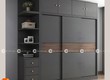 Tủ Quần Áo Gỗ MDF Cửa Lùa Cao Kịch Trần Kết Hợp Kệ Trang Trí 