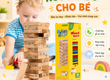 Đồ Chơi Rút Gỗ Cho Bé 54 Thanh Kèm Xúc Xắc Số   51DDG 