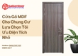 Cửa Gỗ MDF Cho Chung Cư Lựa Chọn Tối Ưu Diện Tích Nhỏ 
