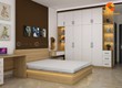 Combo Phòng Ngủ Gỗ Công Nghiệp Màu Vàng Phối Trắng Giá Rẻ 