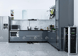 Tủ Bếp Chữ L Gỗ Công Nghiệp An Cường Phủ Acrylic 