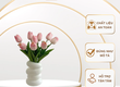 Lọ Hoa Gốm Trắng Mocroom Decor Phòng Ngủ Phòng Khách Tối Giản 