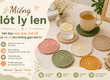 Miếng lót ly len   Nét đẹp mộc mạc, tinh tế và êm ái cho không gian...