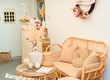 Sofa mây tự nhiên tay cuộn 