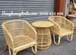 Bàn ghế mây tự nhiên phòng ngủ hiện đại 