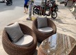 Bàn ghế sofa sò nhựa giả mây hiện đại 