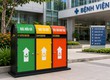 Thùng Rác Sơn Tĩnh Điện 3 Ngăn   Giải Pháp Bảo Vệ Môi Trường 