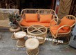 Sofa mây tay cuộn 
