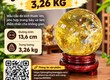 Cầu đá thạch anh vàng nặng 3.26kg 