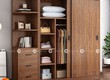 Tủ Quần Áo Gỗ Công Nghiệp Cửa Lùa Hiện Đại Tối Ưu Không Gian 