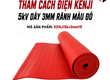 Thảm Cách Điện Kenji 5kv Dày 3mm Rãnh Màu Đỏ 