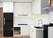 Tủ Bếp Gỗ Công Nghiệp Chữ L Màu Trắng Tân Cổ Điển 