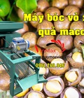 Máy bóc vỏ xanh quả mắc ca - Máy tách vỏ macca - Máy chà vỏ macca 