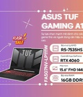 Máy tính xách tay Asus TUF Gaming A15 FA507NV-LP061W  R7 7735HS/ 16GB/ 1TB SSD/ RTX 4060 8GB/ 15.6 i...