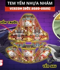 Bộ tem dán yếm vision 2020-2025 mèo thần tài   lựa chọn phong thủy cho xe đẹp 
