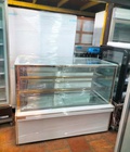 Tủ bánh kem kính vuông hiệu herocool 3 tầng dài 1m5 mới 100 