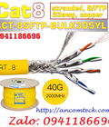 Cáp mạng chống nhiễu lõi lụa mềm Cat7/Cat8 SFTP 23AWG, cáp mạng Cat6a FTP-STP hãng ANCOMTECK 
