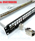 Thanh đấu nối mạng Patch panel  24 cổng CAT6A FTP mã ACT-24S1U, ACT-S6A-001 hãng Ancomteck 