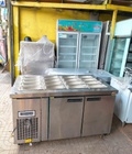Tủ bàn lạnh salad hiệu DM dài 1,2m Sản xuất việt nam 16 khay 
