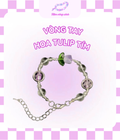 Vòng tay charm họa tiết tulip tím vòng charm đẹp phong cách trẻ trung dễ thương 