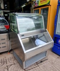 Tủ bánh kem, bánh ngọt kính cong hiệu kinco 2 khoan riêng biệt mới 90 